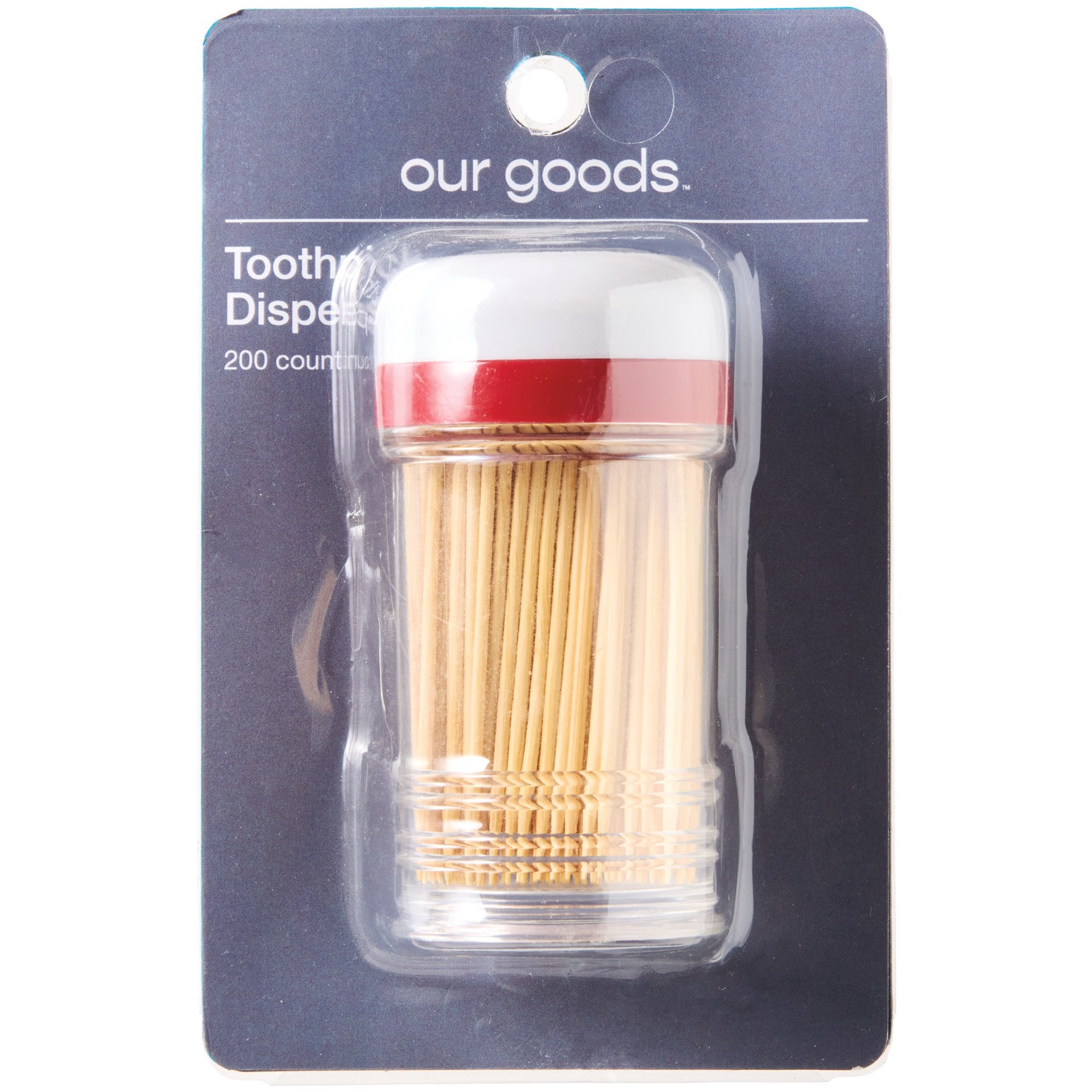 slide 1 of 1, our goods Toothpicks with Dispenser, 200 ct