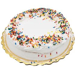 Weis in Store Baked 8 Inch Single Layer Satin Whip Iced Yellow Cake