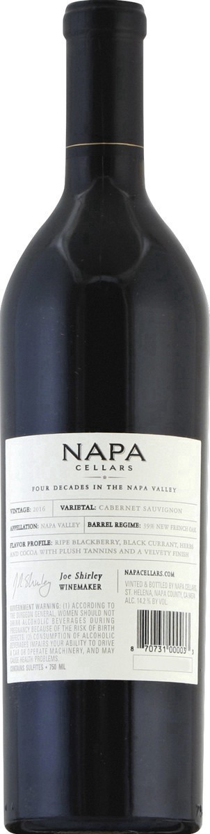 slide 10 of 11, Napa Cellars Cabernet Sauvignon California Red Wine, 750 ml Bottle, 14.2% ABV, 750 ml