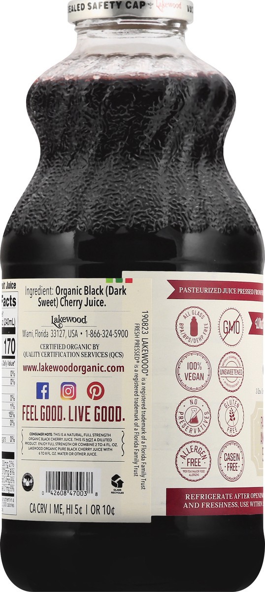 slide 11 of 12, Lakewood Organic Pure Black Cherry Juice 32 oz, 32 oz