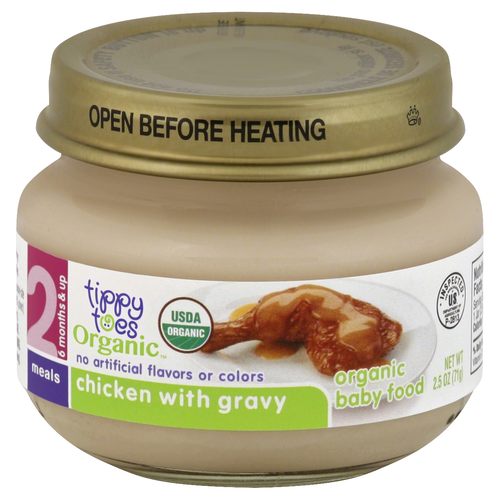 slide 1 of 6, Tippy Toes Chicken With Gravy Organic, 2.5 oz