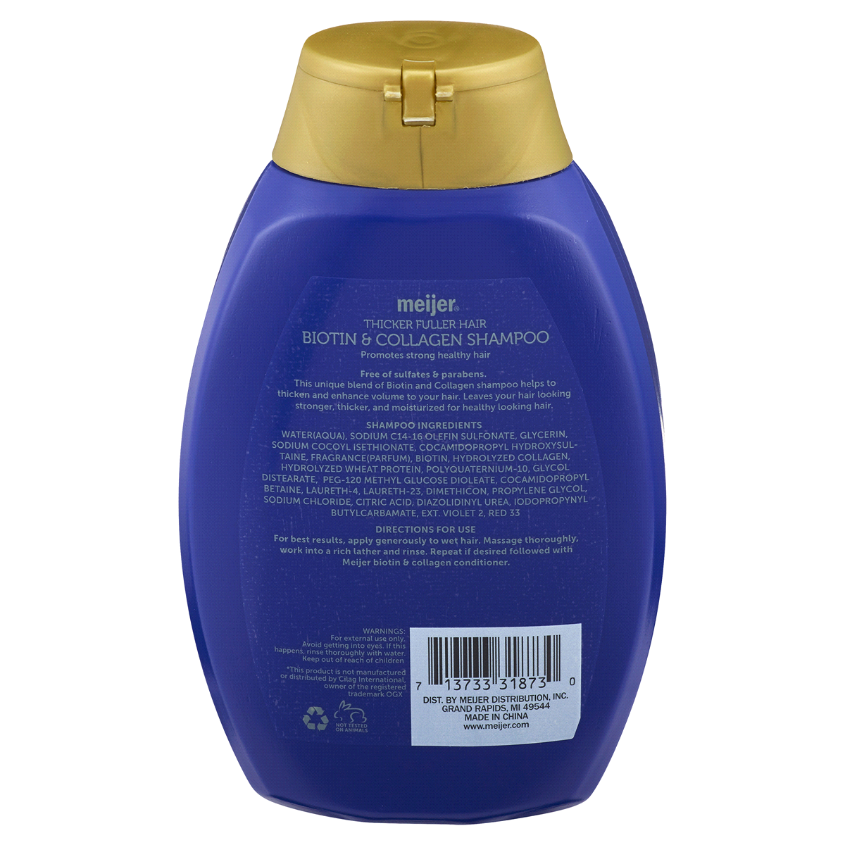 slide 2 of 2, Meijer Biotin & Collagen Shampoo, 13 oz