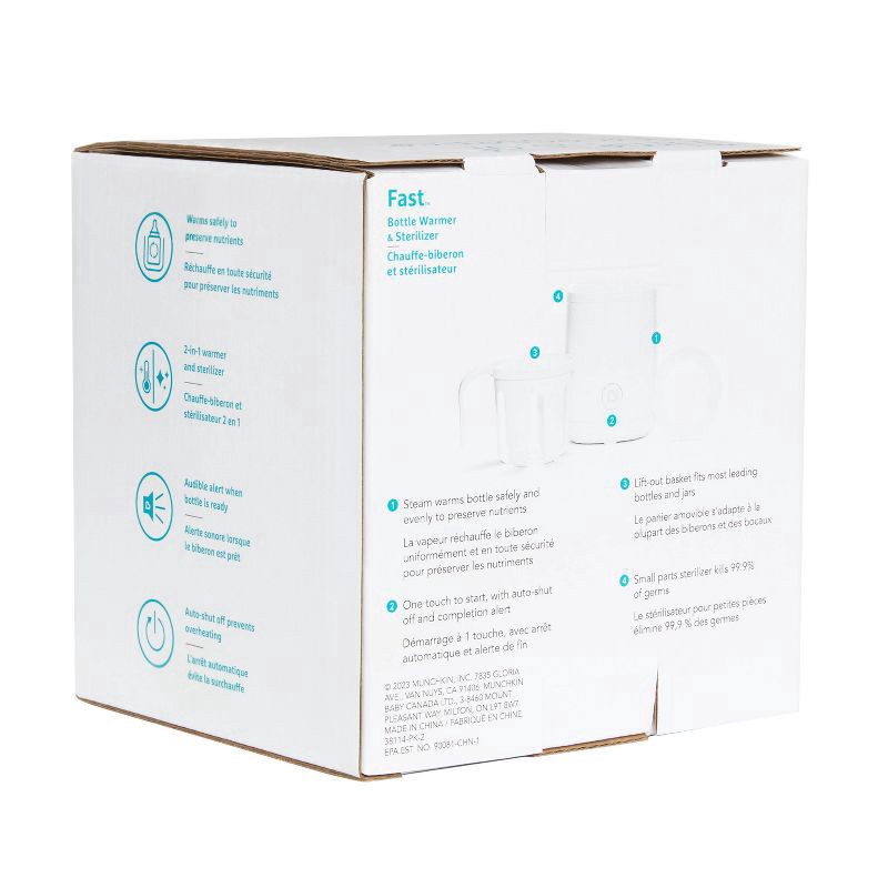 slide 5 of 7, Munchkin Fast Bottle Warmer & Sterilizer 1 ea, 1 ct