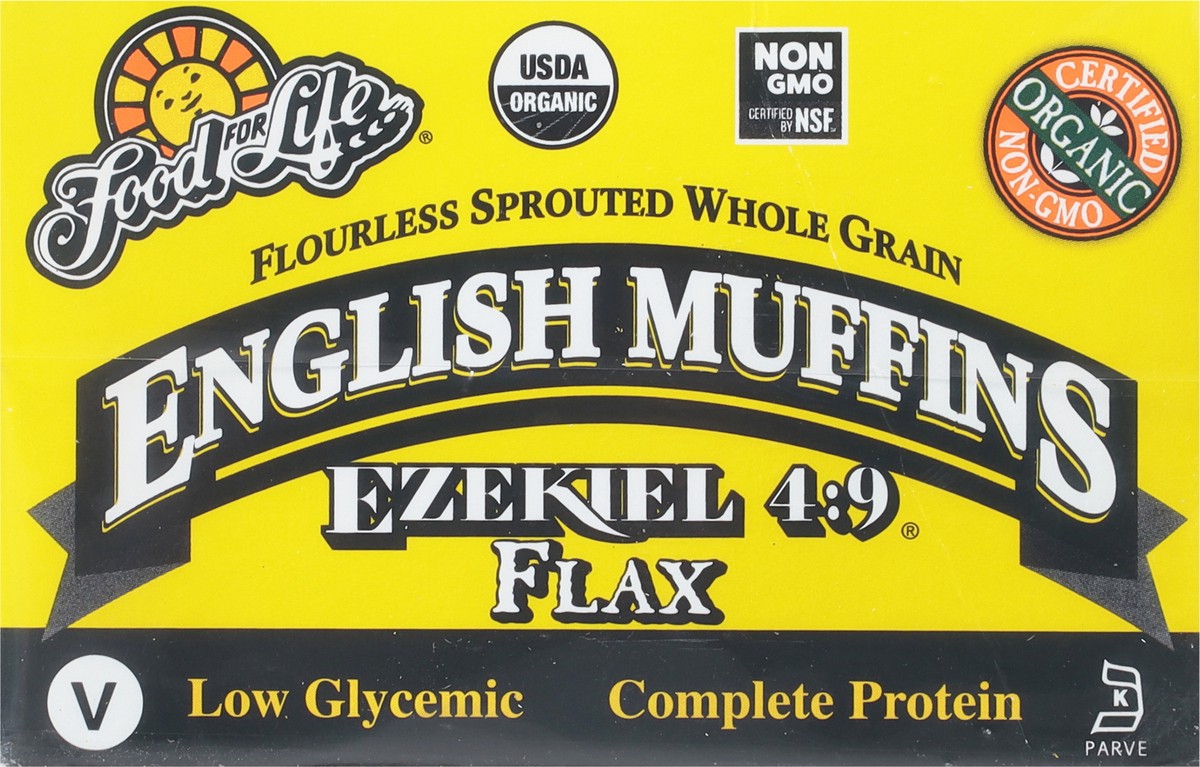 slide 8 of 9, Food For Life Flax Ezekiel English Muffins, 1 ct