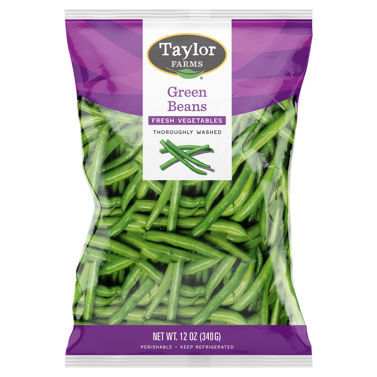 slide 1 of 1, Taylor Farms Green Beans, 12 oz