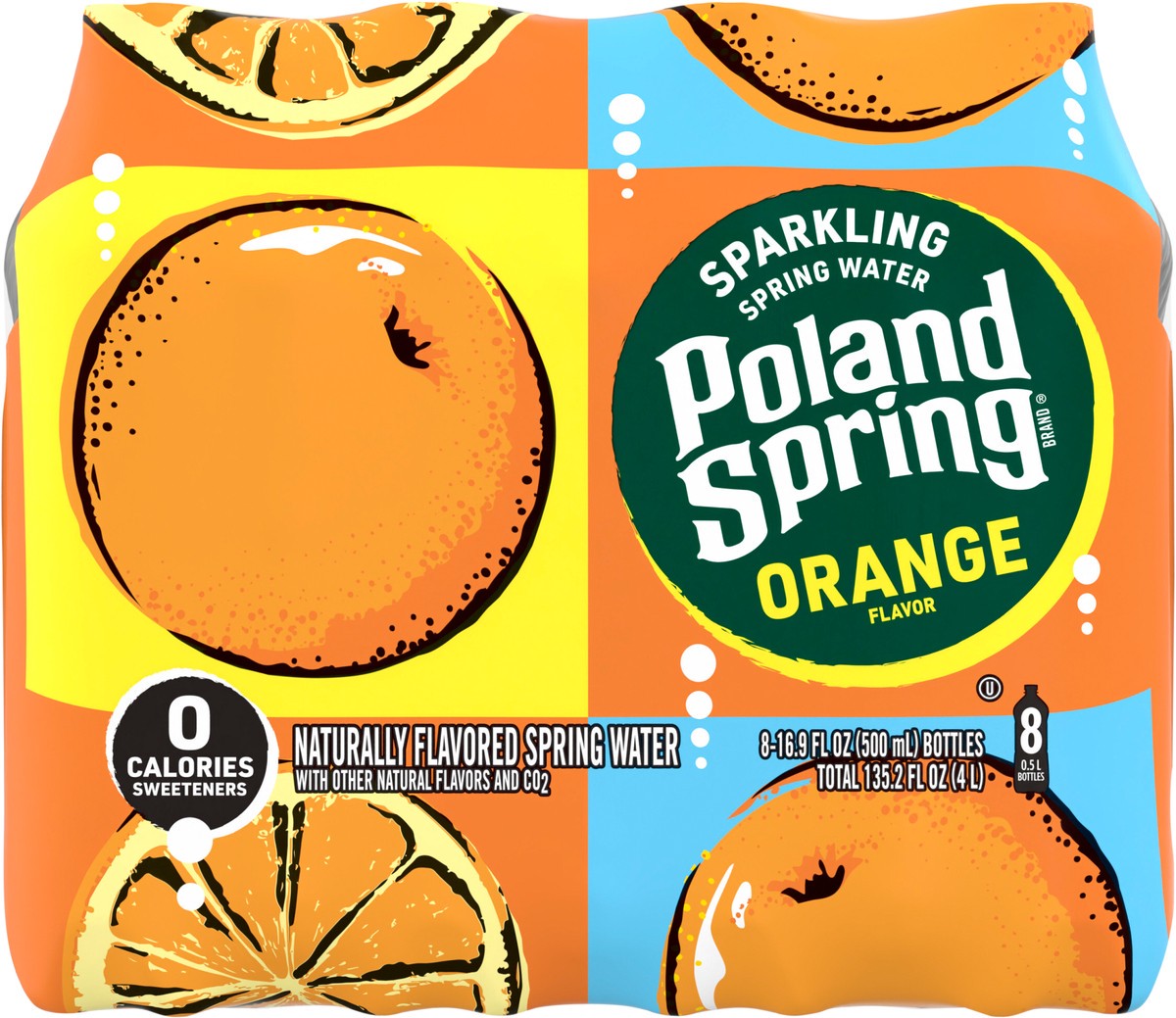 slide 8 of 8, Poland Spring Sparkling Water, Orange- 16.9 fl oz, 16.9 fl oz