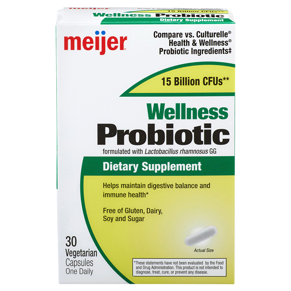 slide 1 of 1, Meijer Wellness Probiotic, 30 ct