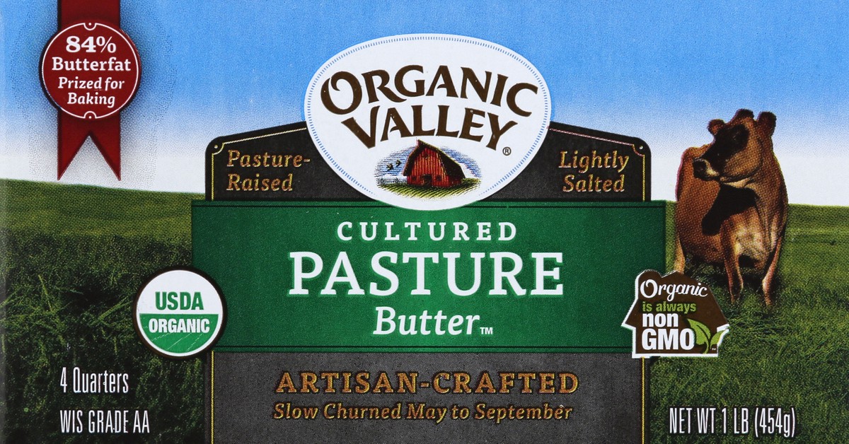 slide 8 of 10, Organic Valley Cultured Pasture Butter 4 ea, 4 ct