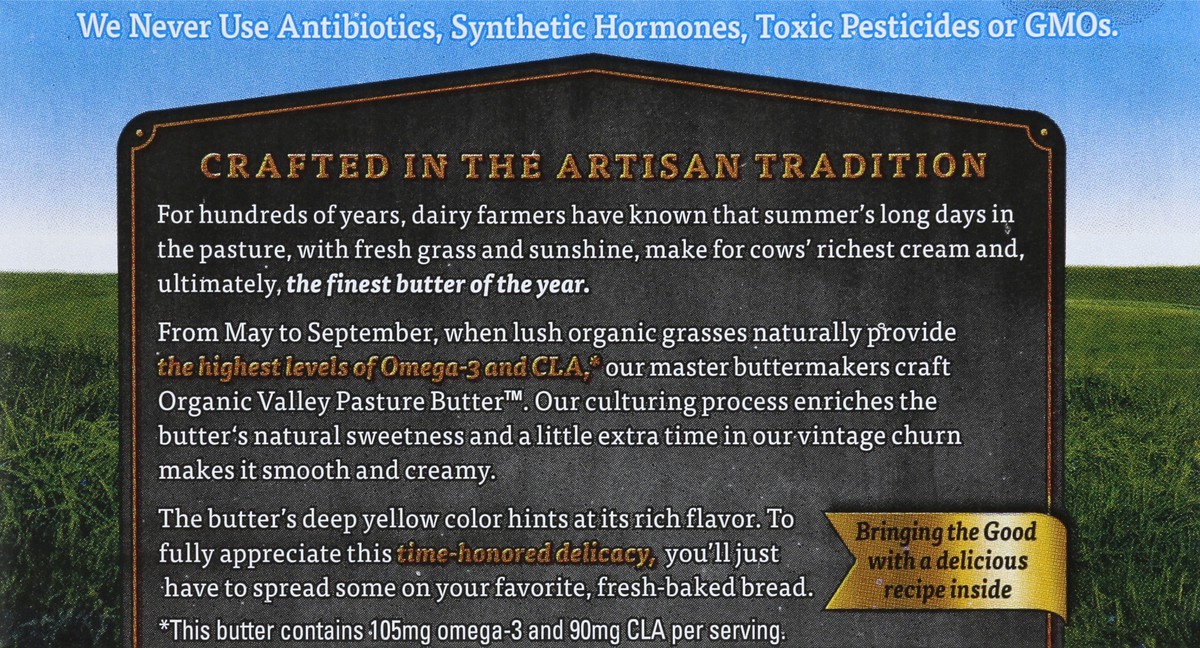 slide 5 of 10, Organic Valley Cultured Pasture Butter 4 ea, 4 ct