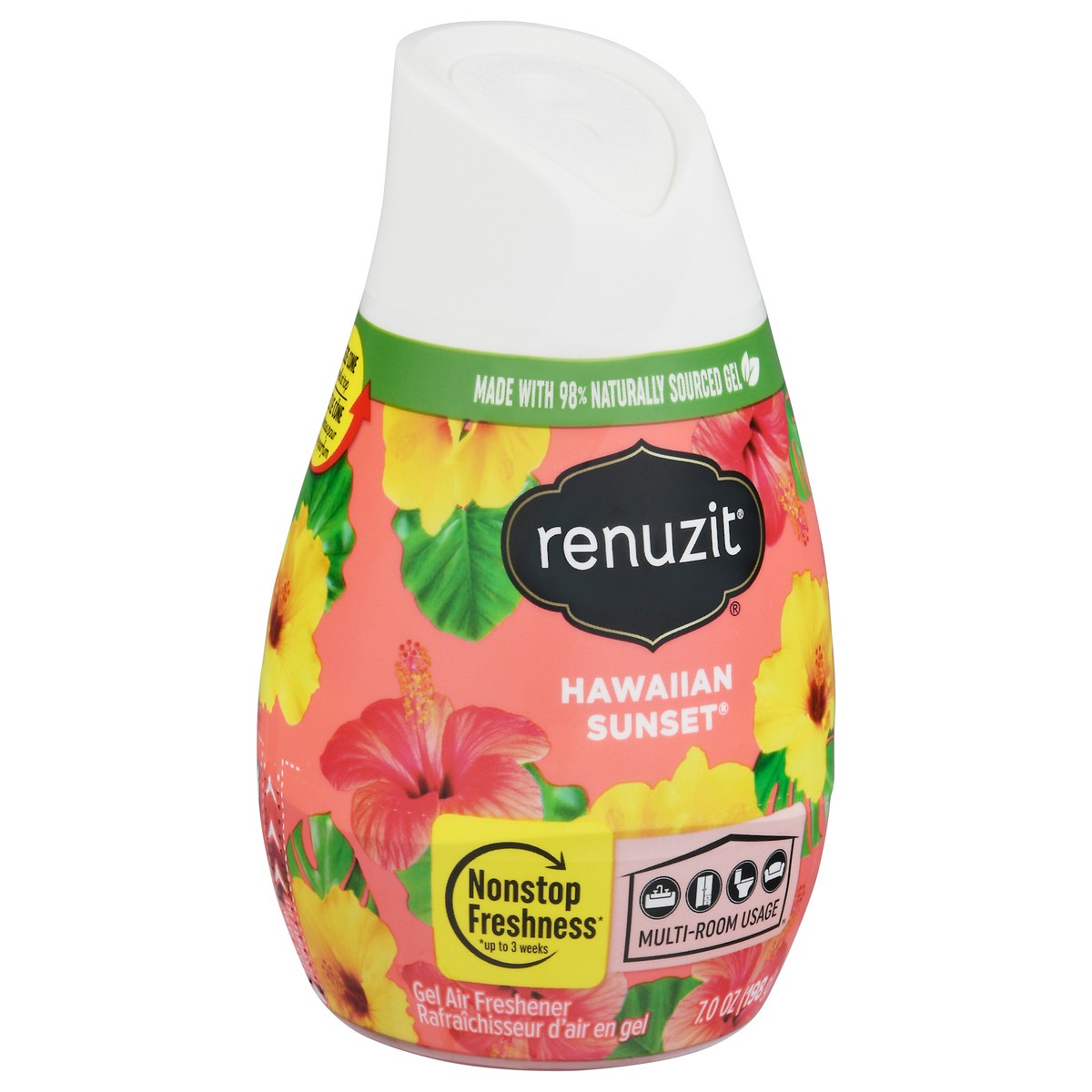 slide 2 of 9, Renuzit Hawaiian Sunset Gel Air Freshener 7.0 oz, 7 oz