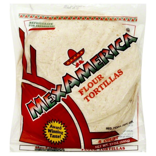 slide 1 of 1, MexAmerica Burrito Tortillas, 21 oz