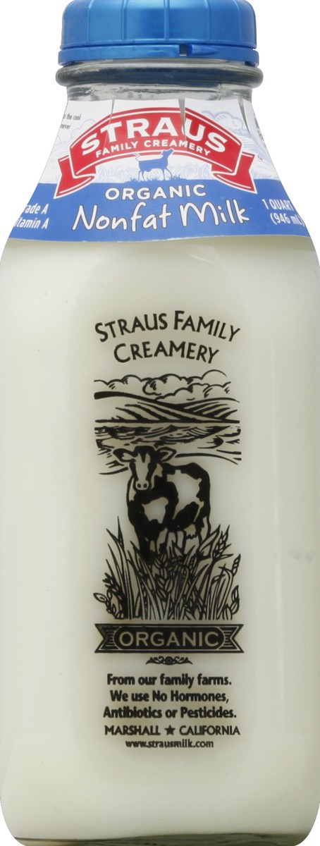 slide 4 of 4, Straus Family Creamery Organic Milk Fat Free, 