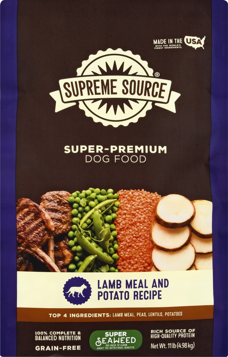 slide 6 of 9, Supreme Source Grain-Free Super-Premium Lamb Meal and Potato Recipe Dog Food 11 lb, 11 lb