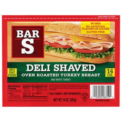 slide 1 of 9, Bar-S Turkey Breast, 14 oz