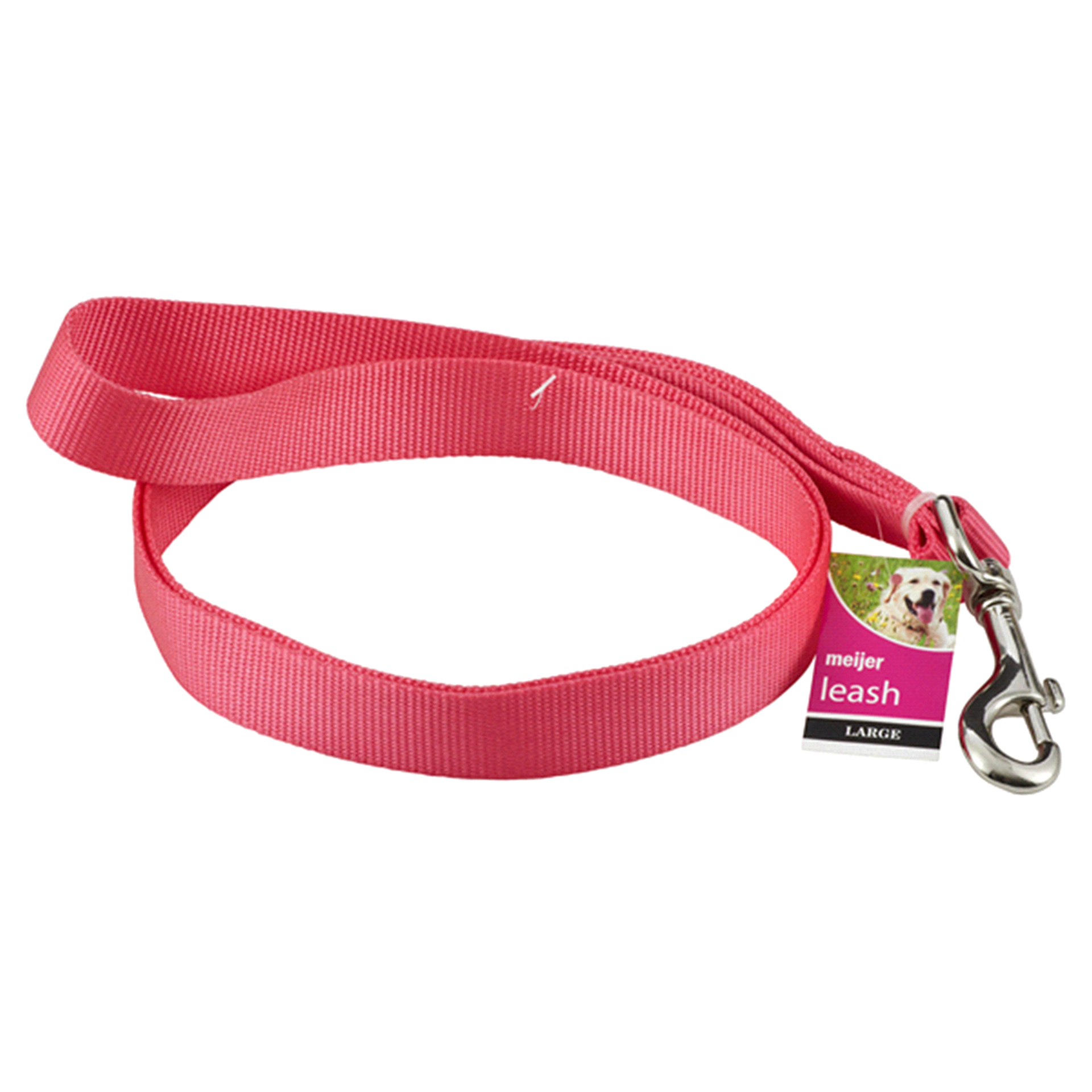 slide 1 of 1, Meijer Dog Leash, Pink, Large, LARGE     