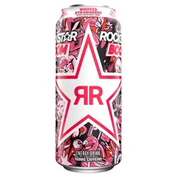 Rockstar Boom Energy Drink Whipped Strawberry 16 Fl Oz