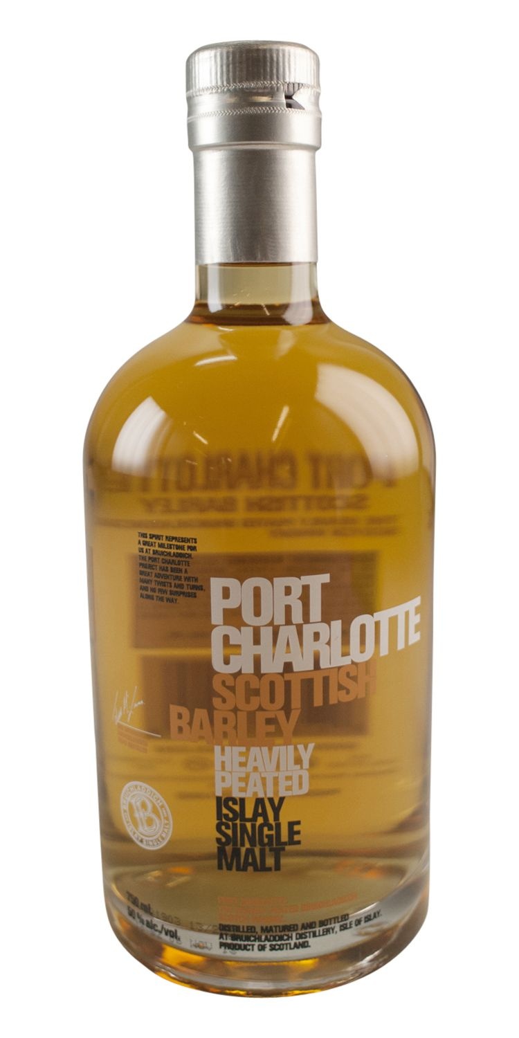 slide 1 of 1, Bruichladdich Port Charlotte Scottish Barley Heavily Peated Islay Single Malt, 750 ml