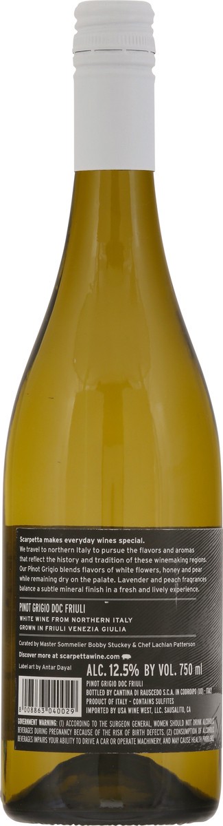 slide 6 of 9, Scarpetta Doc Friuli Pinot Grigio 750 ml, 750 ml