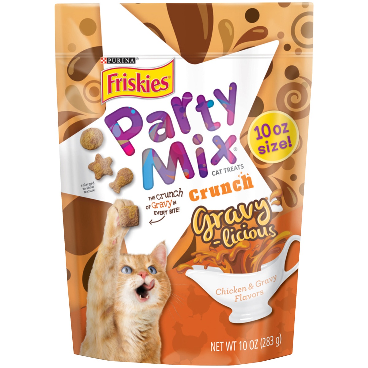 slide 1 of 1, Friskies Party Mix Gravy Chicken, 10 oz