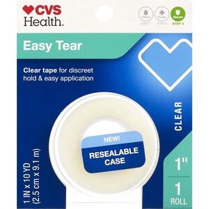 slide 1 of 1, Cvs Health Breathable Clear Tape Roll, 1 ct