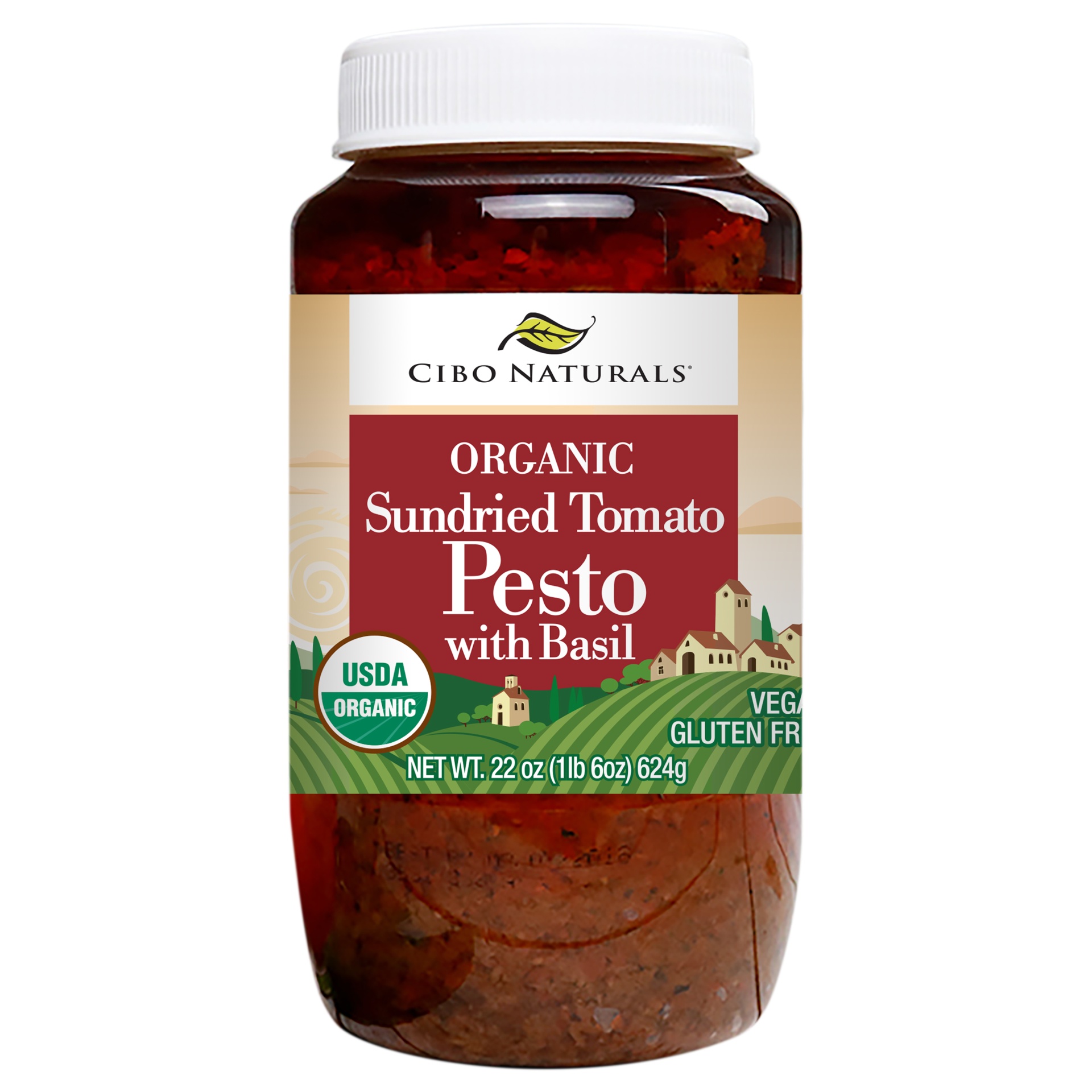 slide 1 of 1, Cibo Naturals Organic Sundried Tomato Pesto with Basil, 23 oz