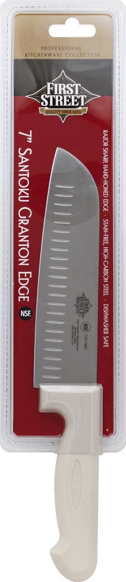 slide 2 of 2, First Street 7 Inch Santoku Granton Edge, 1 ct