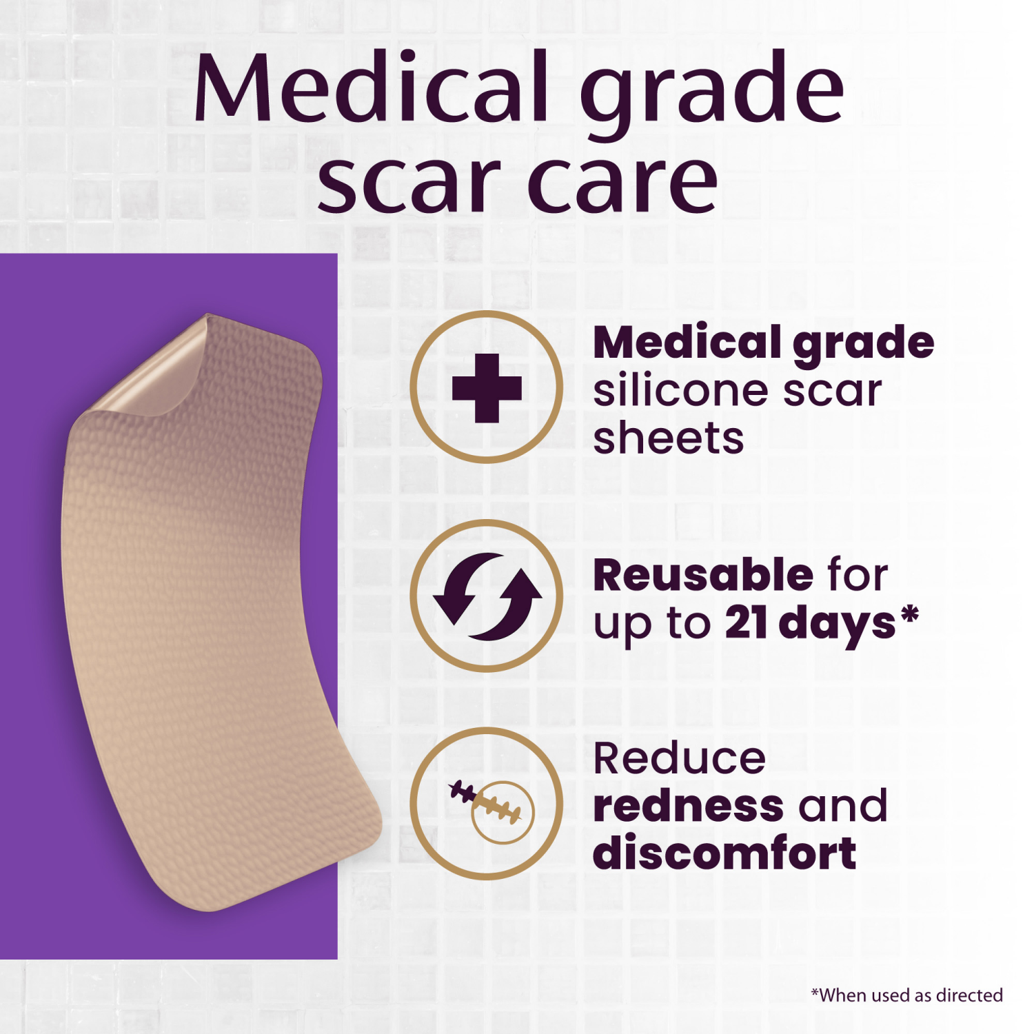 slide 6 of 7, Mederma Small Silicone Scar Sheet 4 ea, 4 ct