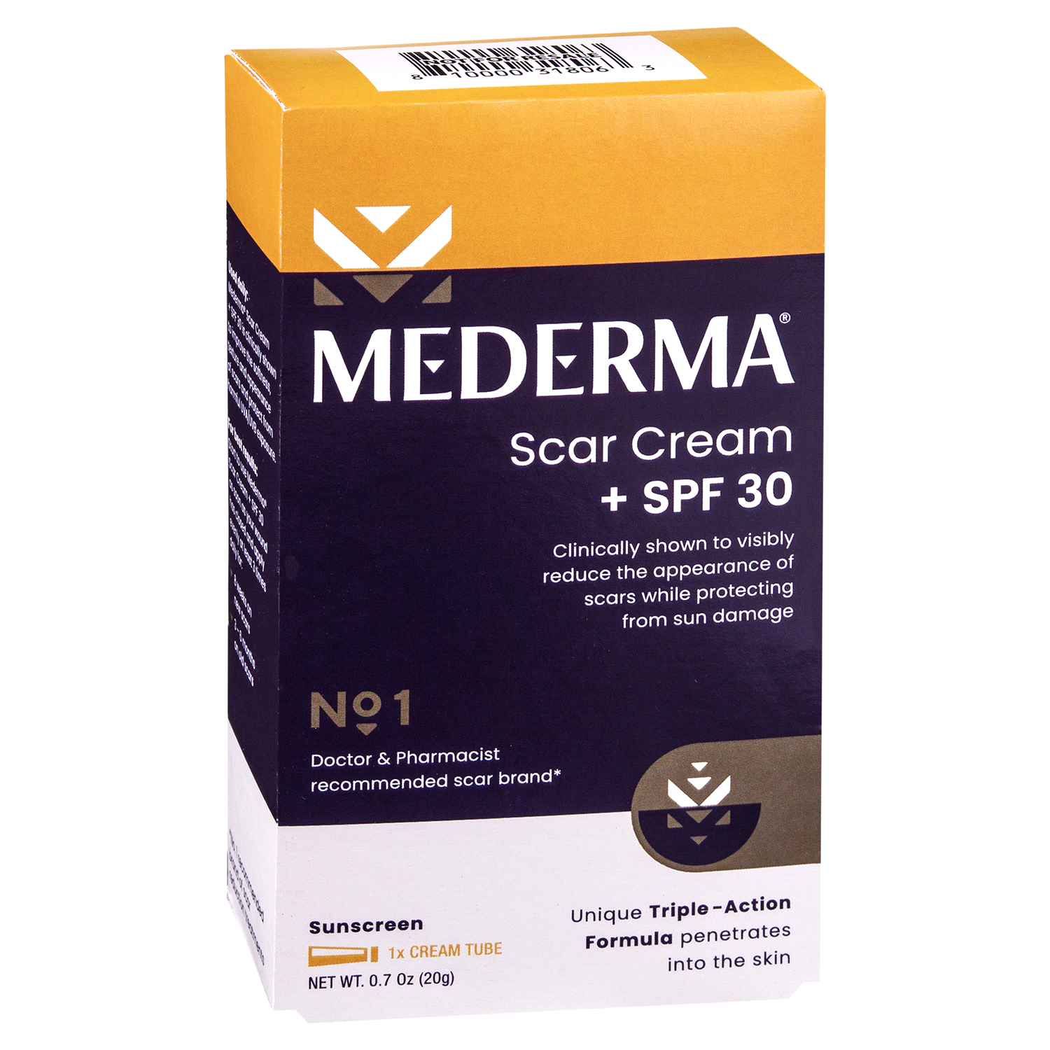 slide 4 of 5, Mederma Scar Cream SPF 30 0.7oz (20g), 0.7 oz