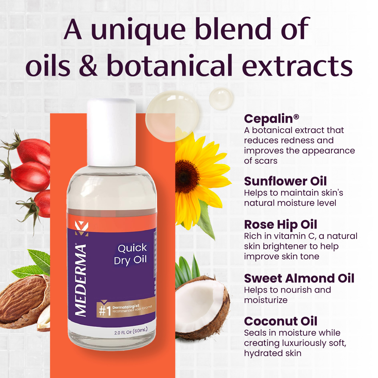 slide 5 of 5, Mederma Quick Dry Oil, 2 oz