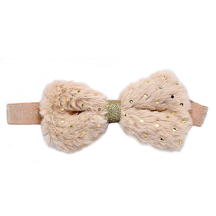 slide 1 of 1, Khristie Faux Fur Headband - Tan, 1 ct