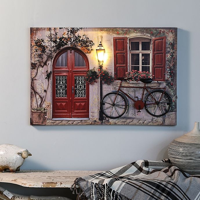 slide 5 of 6, Winsome House Tuscan Cottage & Bicycle Wood Wall Art, 1 ct