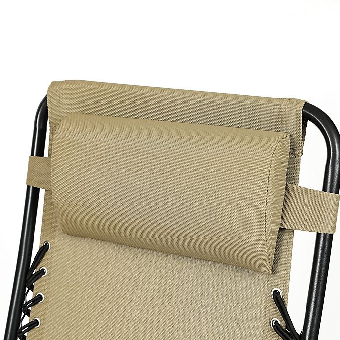 slide 12 of 12, Zero Gravity Outdoor Recliner Chair - Tan, 1 ct