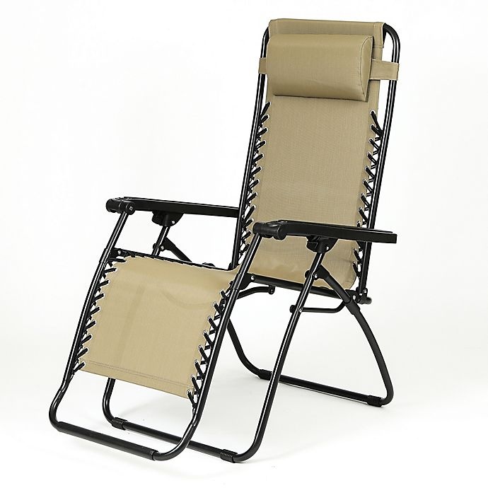 slide 4 of 12, Zero Gravity Outdoor Recliner Chair - Tan, 1 ct
