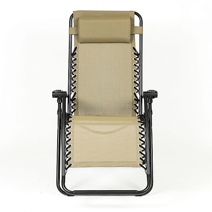 slide 9 of 12, Zero Gravity Outdoor Recliner Chair - Tan, 1 ct
