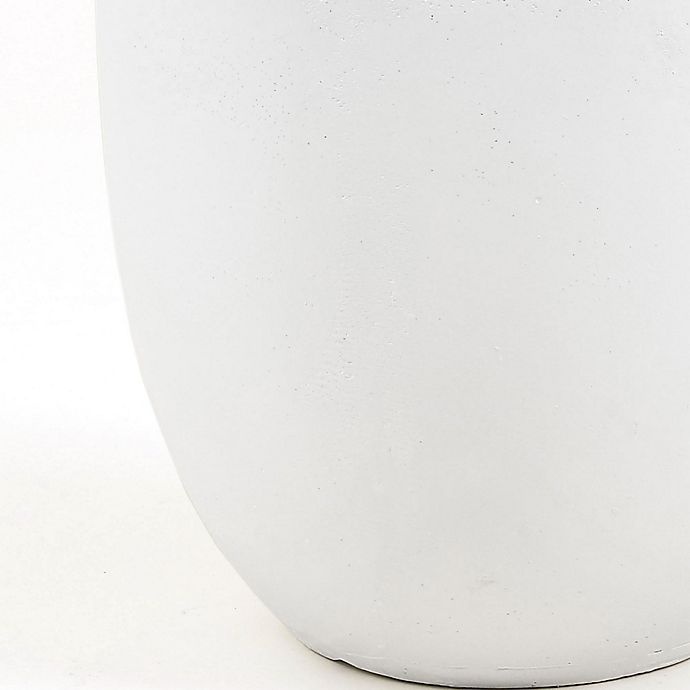 slide 2 of 2, Winsome House Smooth Stone Finish Large Round Bowl Planter - White, 1 ct