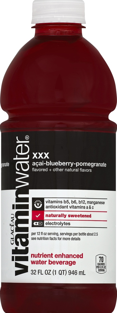 slide 2 of 4, vitaminwater Glaceau Vitaminwater Acai Blueberry, 32 fl oz