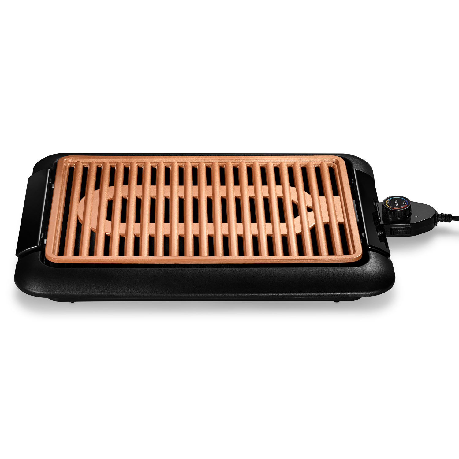 slide 3 of 4, Gourmia XL Smokeless Electric Indoor Grill, 4 Temperature Settings, Anti-Scratch Protection, 6 sl