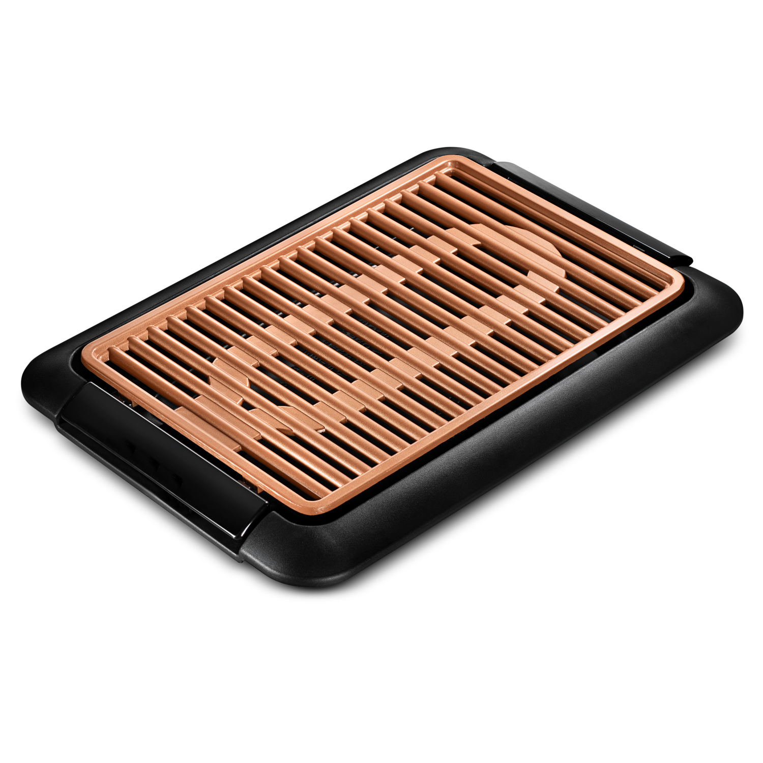 slide 4 of 4, Gourmia XL Smokeless Electric Indoor Grill, 4 Temperature Settings, Anti-Scratch Protection, 6 sl