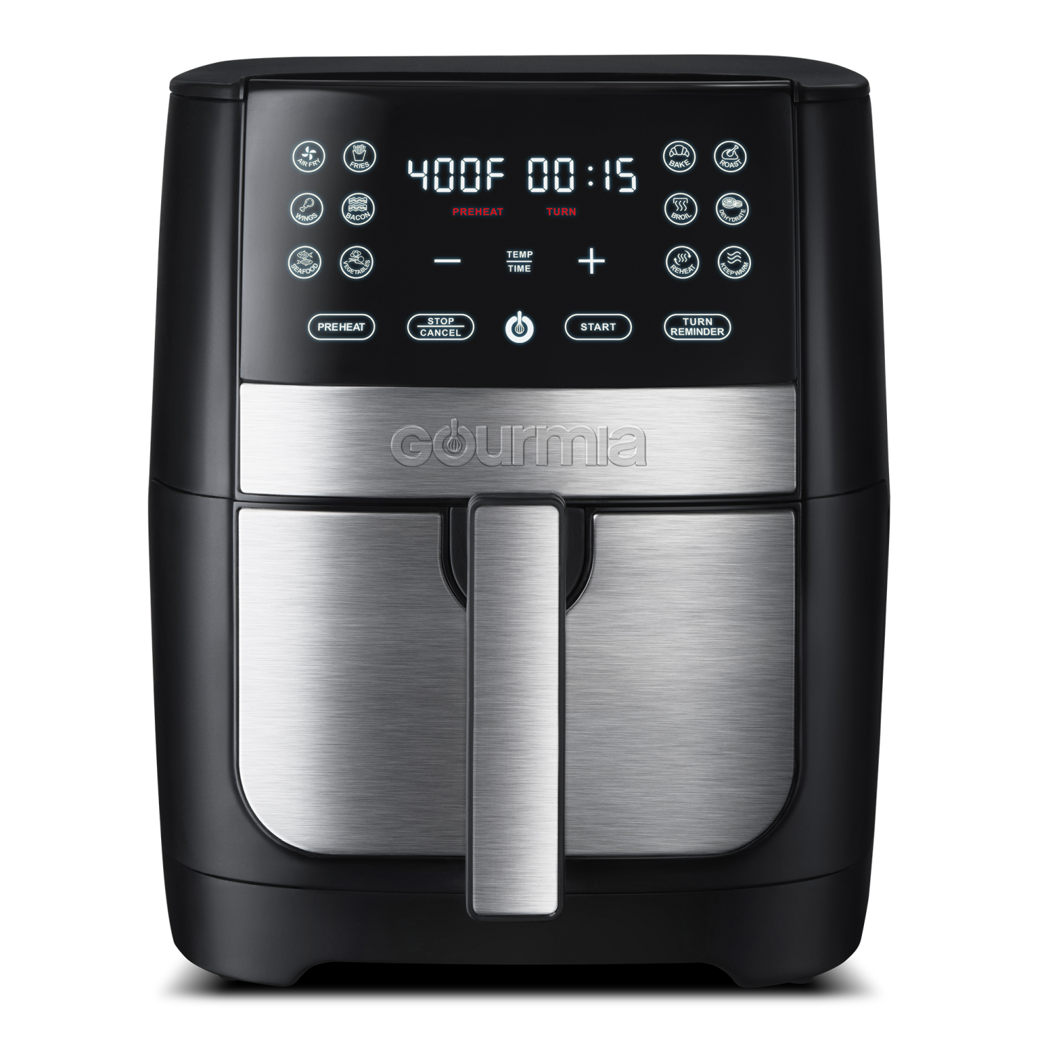 slide 1 of 5, Gourmia 8qt Digital Air Fryer, 8 qt