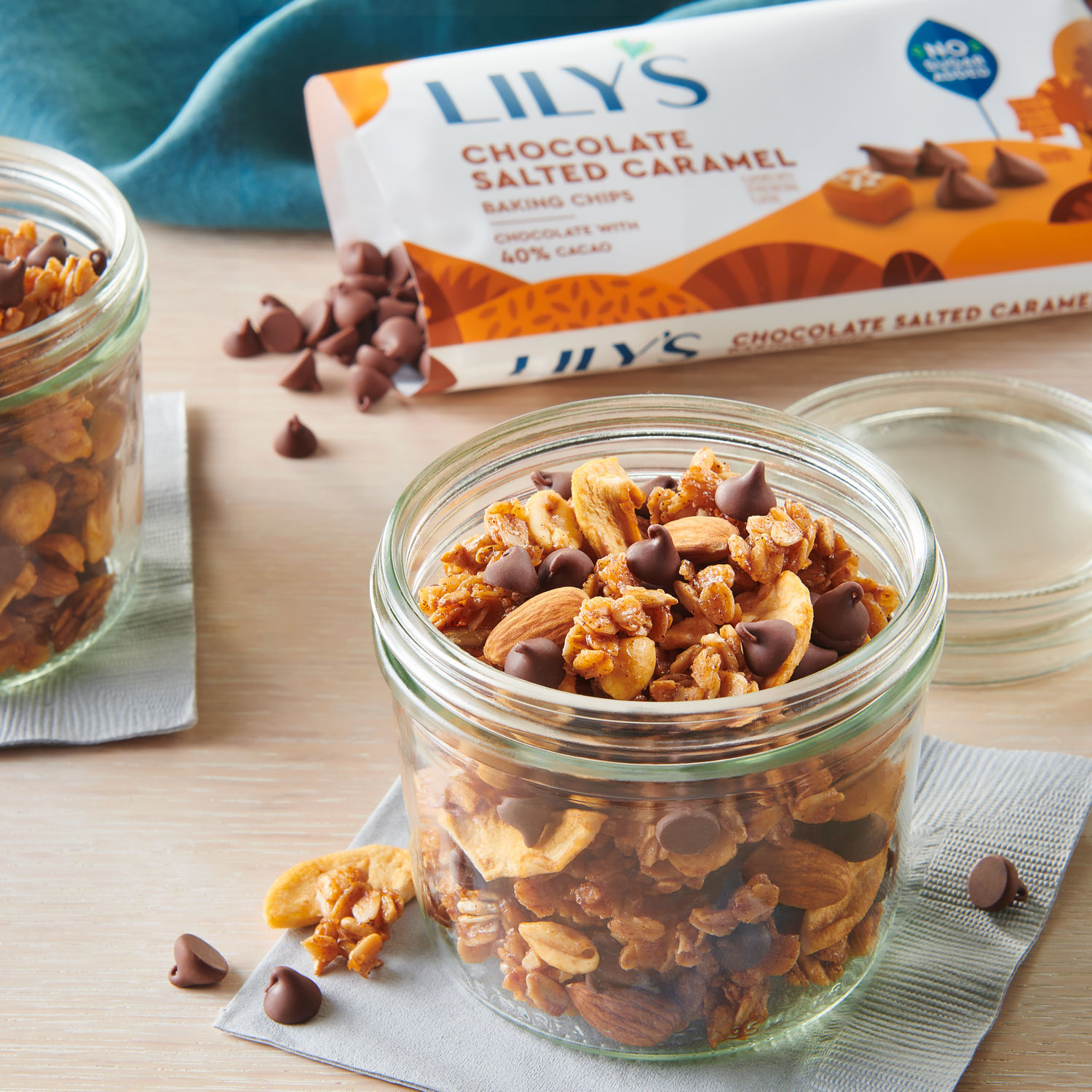 slide 2 of 4, Lily's Chocolate Salted Caramel Flavor Baking Chips 9 oz, 9 oz