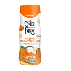 ONCE UPON A FARM Ofarm Puffs Coconut Mango Carrot 1.50 Oz