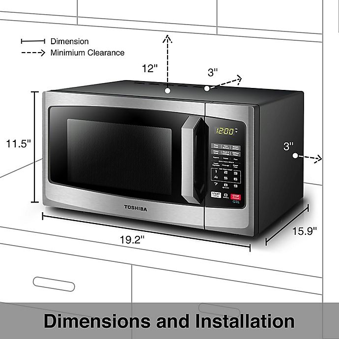 slide 7 of 10, Toshiba 0.9 cu. ft. Microwave Overn - Stainless Steel, 1 ct