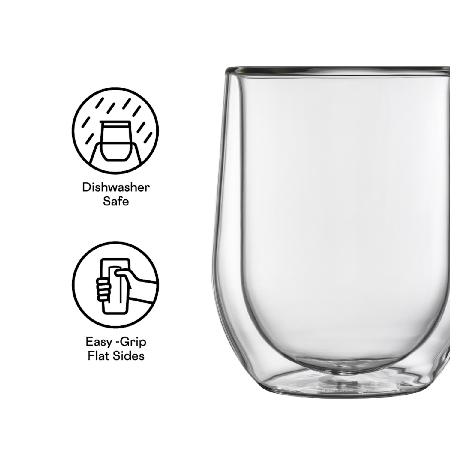 slide 2 of 2, Corkcicle Glass Stemless - Double Pack - Clear, 1 ct