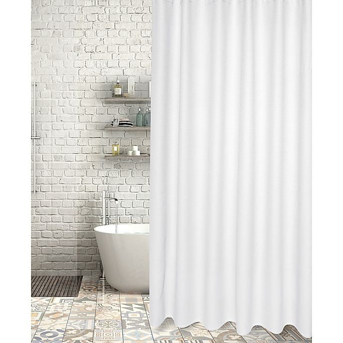 slide 2 of 2, Enchante Home Ria Shower Curtain - White, 72 in x 72 in