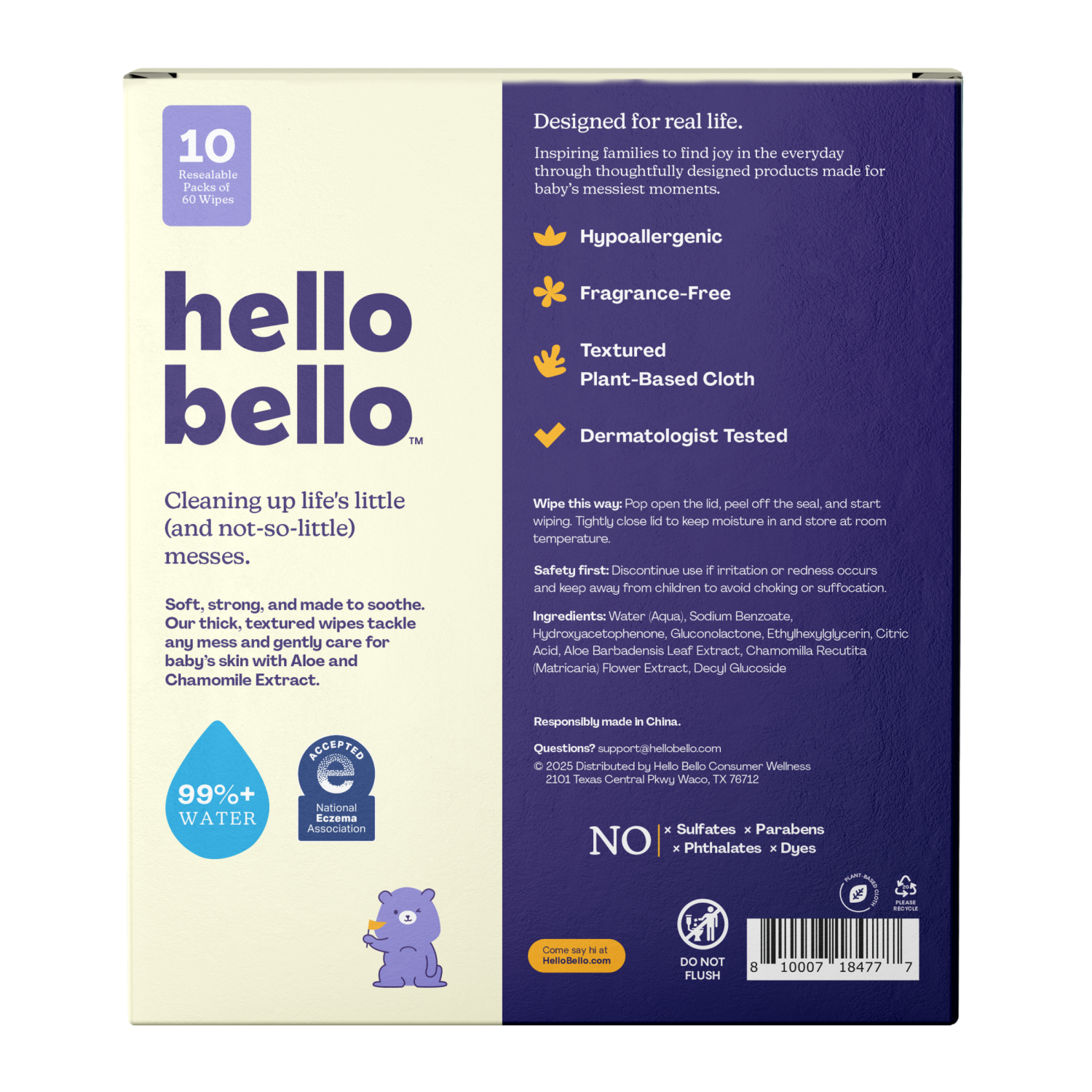 slide 4 of 8, Hello Bello Baby Wipes, 600 ct