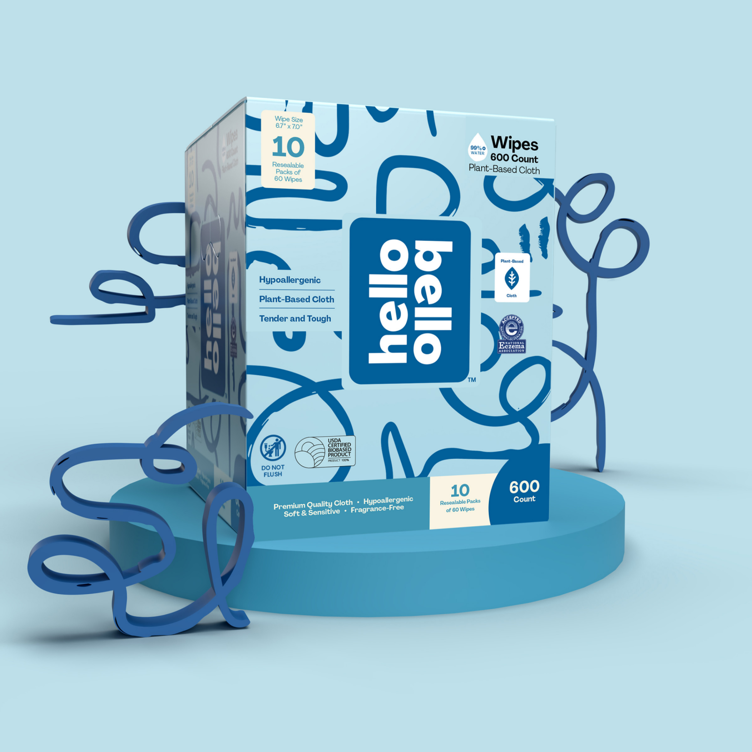 slide 1 of 8, Hello Bello Baby Wipes, 600 ct