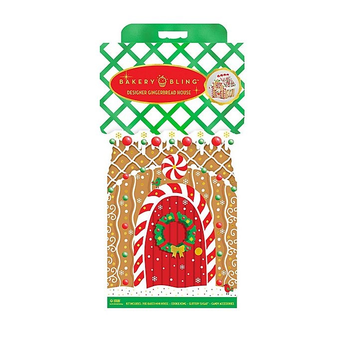 slide 1 of 3, Bakery Bling(TM) Bakery Bling Mini Sugar Gingerbread House Kit - Red, 1 ct