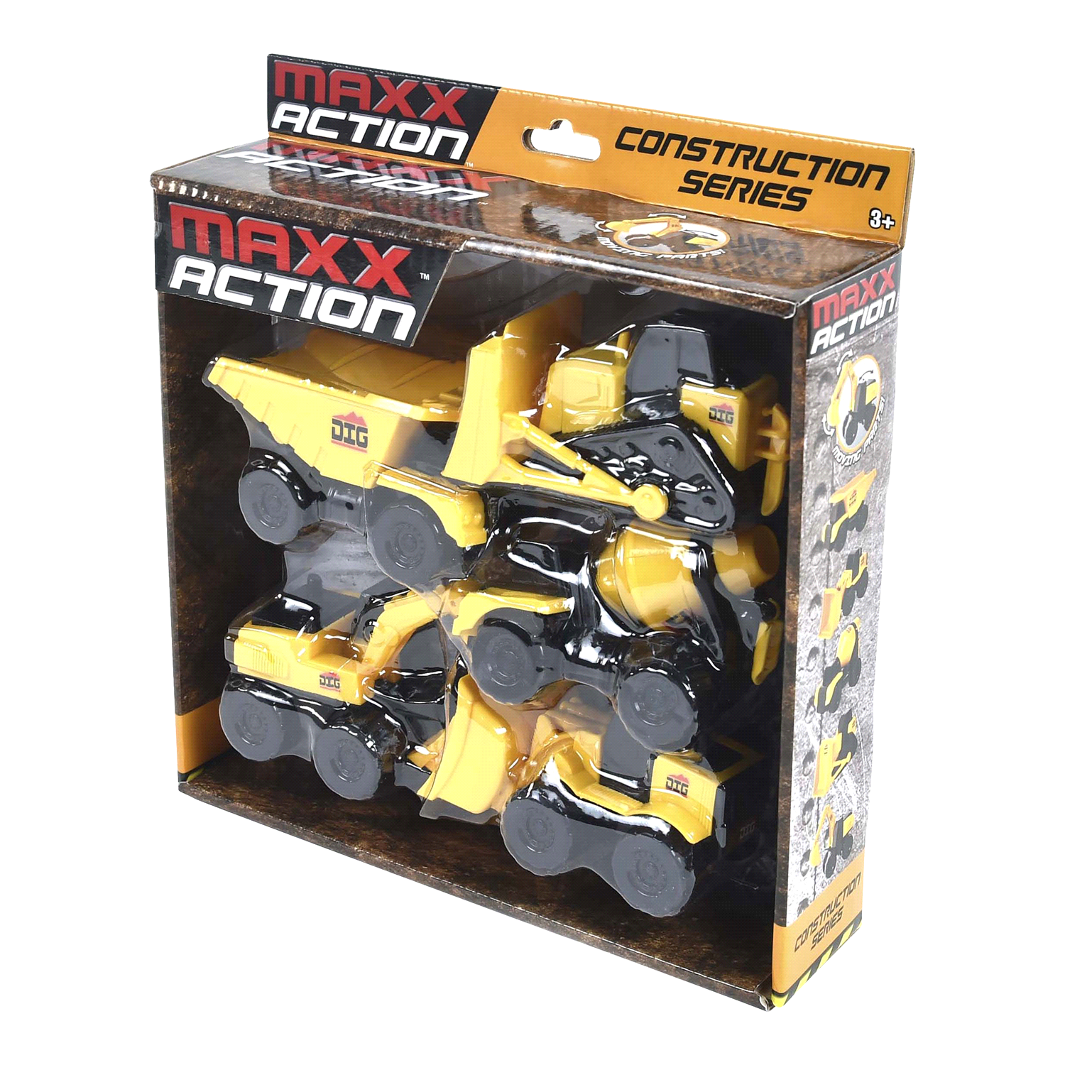 slide 2 of 5, Maxx Action Micro Maxx Dig Construction Vehicle, 1 ct