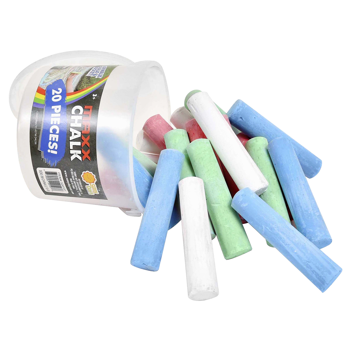 slide 5 of 9, Sunny Days Entertainment Maxx Chalk Play Bucket with chalk, 20 ct