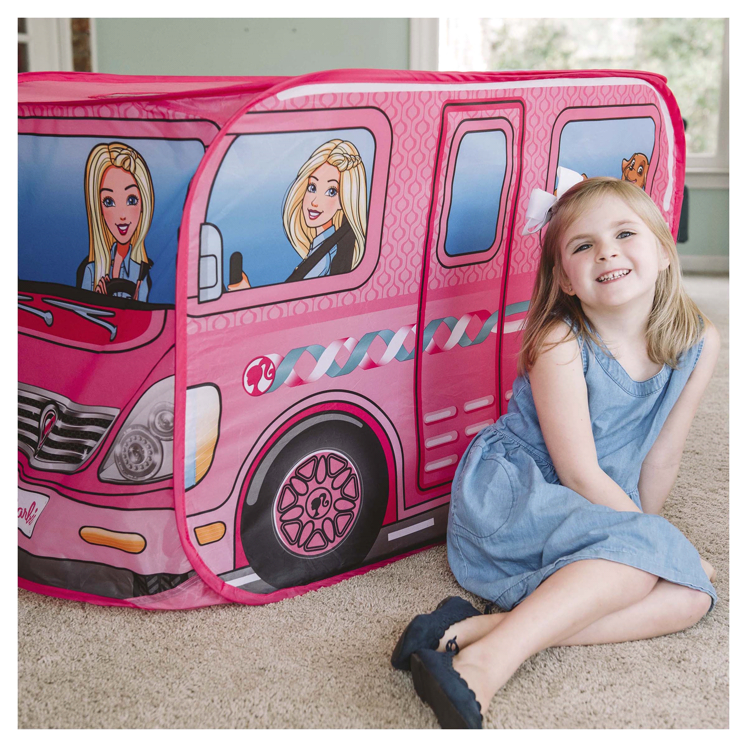 slide 3 of 4, Barbie Dream Camper Pop Up Tent, 1 ct
